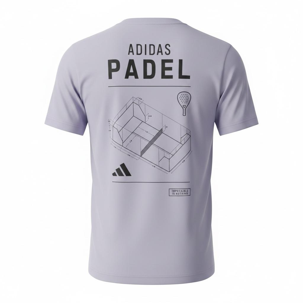 Playera adidas Pádel JV8501 gris para hombre - vista 3