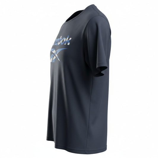 Playera Reebok Casual Azul con Letras de la Bandera de Estados Unidos - vista 2