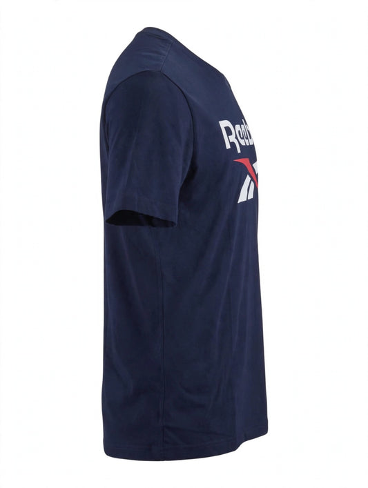 Playera Reebok Logo de Algodón Azul para Hombre - imagen 2