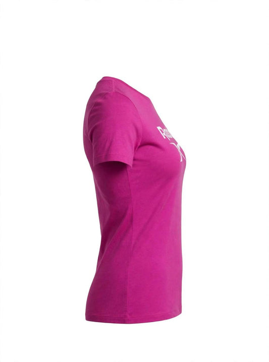 Playera Reebok de Algodón Rosa con Logo Frontal para Mujer - imagen 2