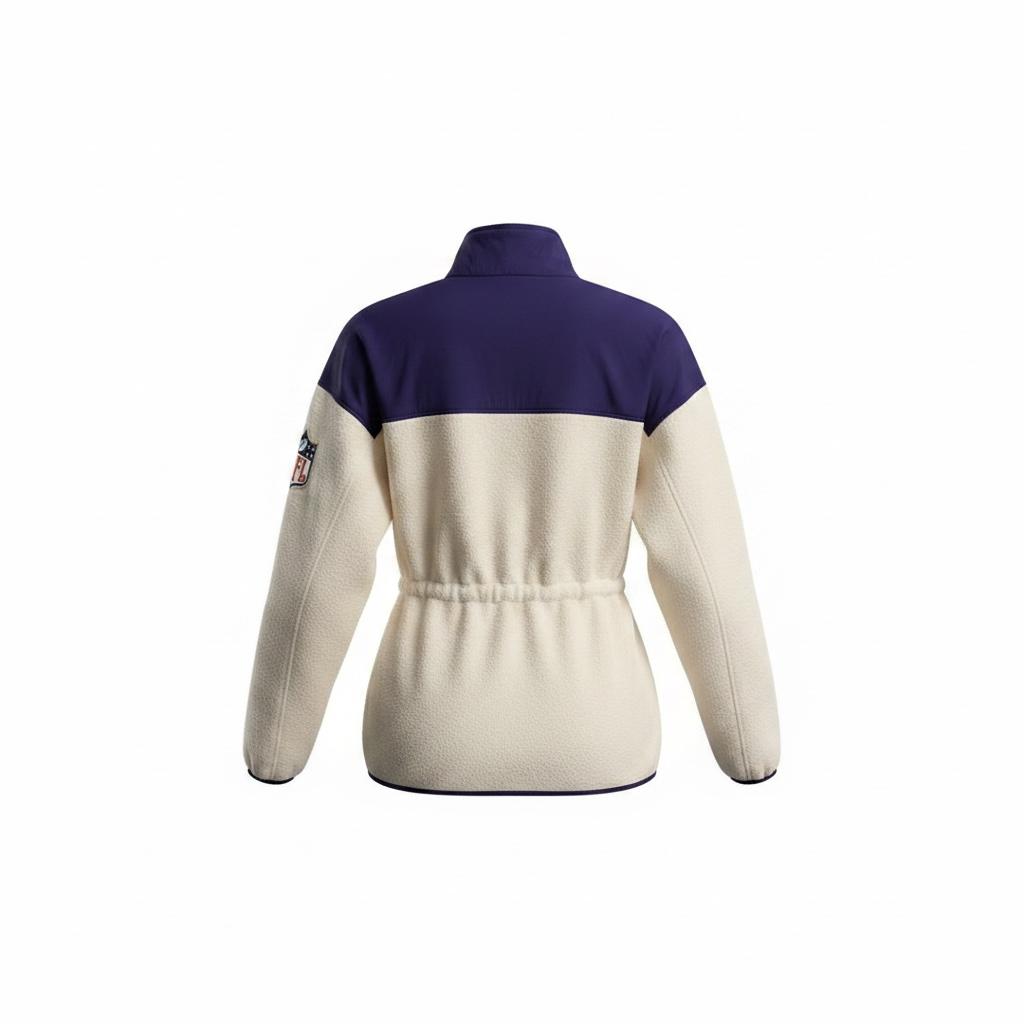 Chaqueta Polar WEAR by Erin Andrews Baltimore Ravens Morado y Crema para mujer - imagen 3