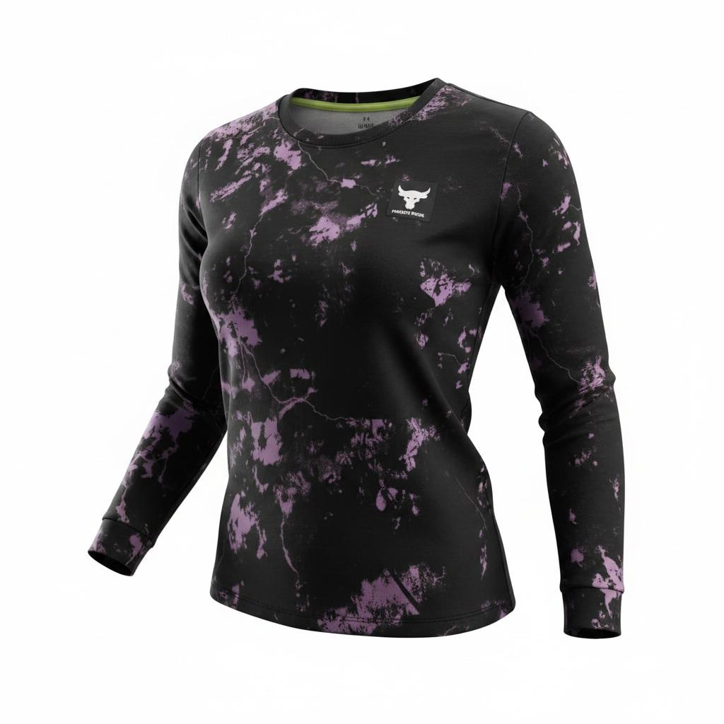 Sudadera Under Armour Project Rock Negra y Morada para mujer - imagen 1