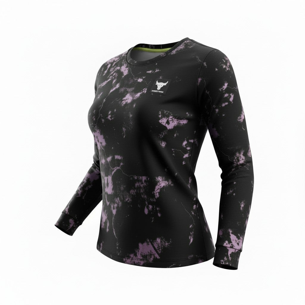 Sudadera Under Armour Project Rock Negra y Morada para mujer - imagen 3