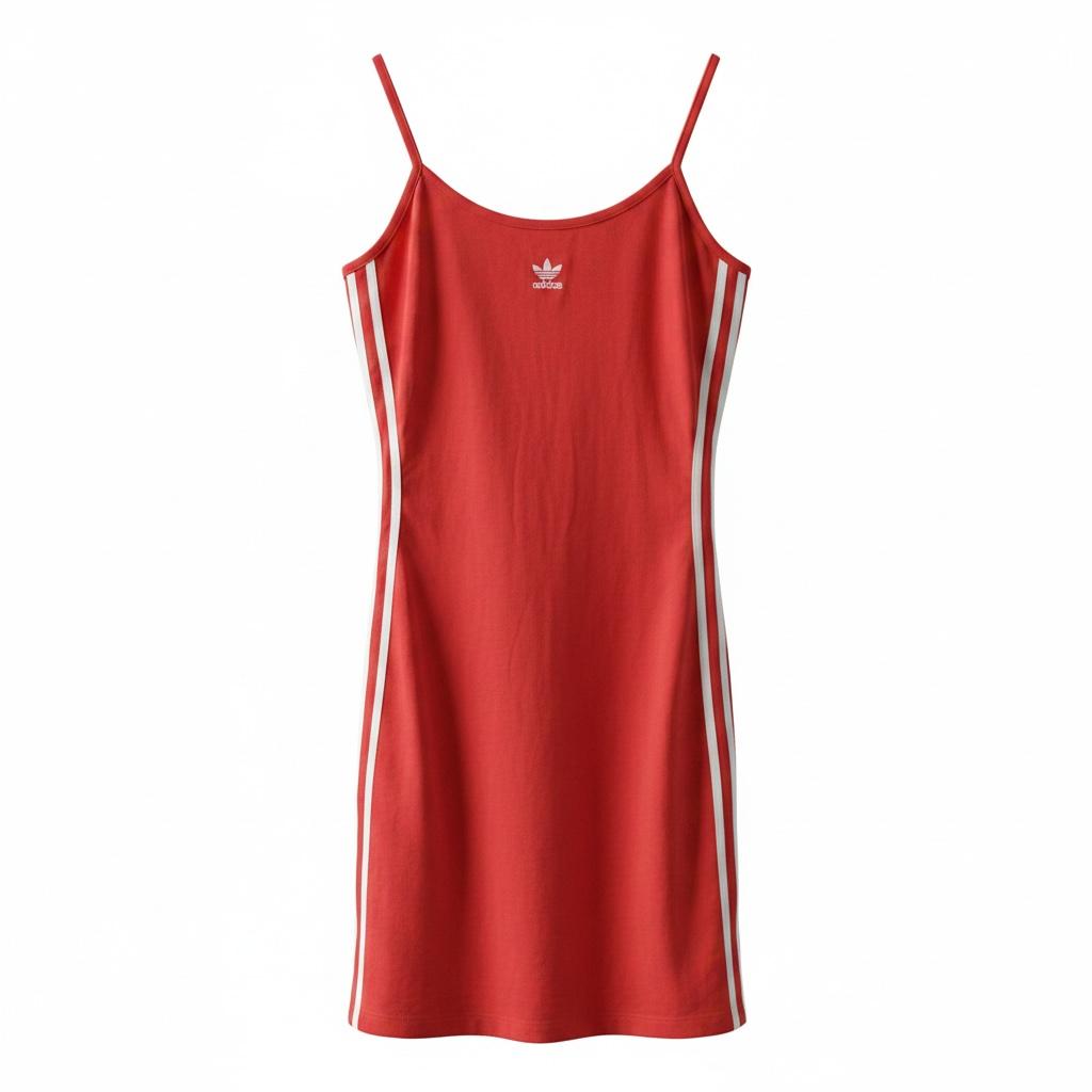 Vestido adidas Originals Adicolor 3-Stripes Tank Dress Rojo Escarlata para mujer - imagen 3