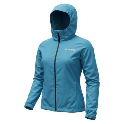 Chamarra Impermeable adidas Terrex Multi RAIN.RDY Azul Cielo para mujer - imagen 2