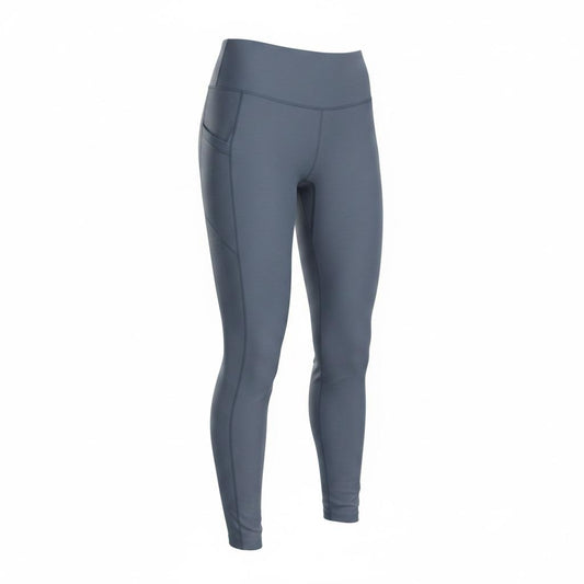 Leggings Deportivos Reebok Gris y Azul Acero para mujer - imagen 2