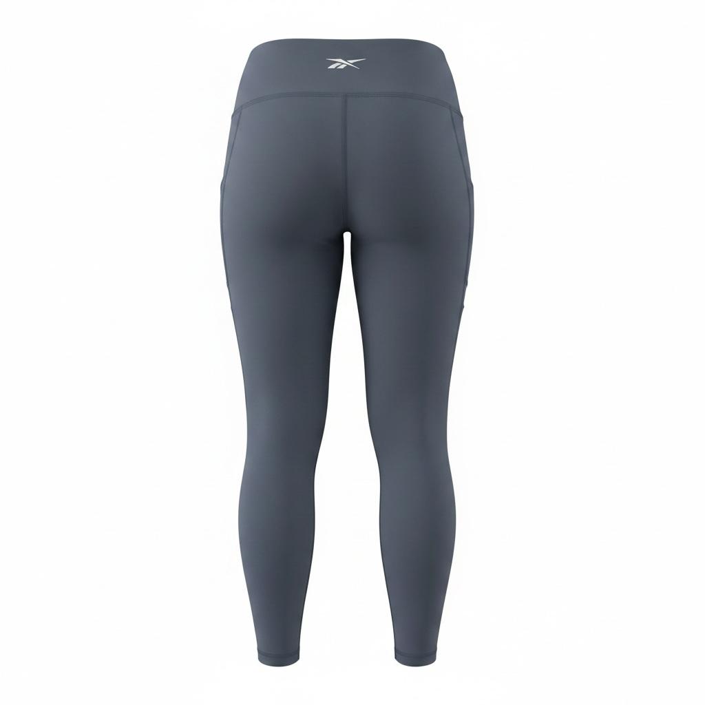 Leggings Deportivos Reebok Gris y Azul Acero para mujer - imagen 3