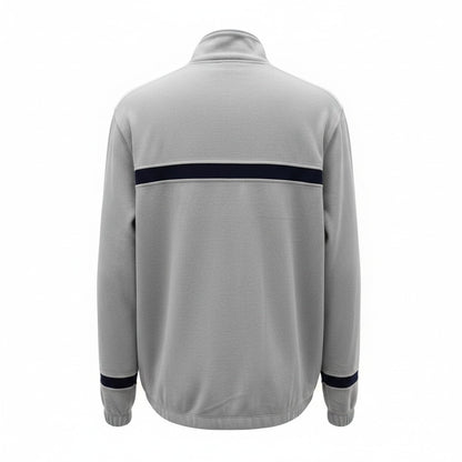 Chamarra Fila aterciopelada deportiva gris con franja azul - vista 3