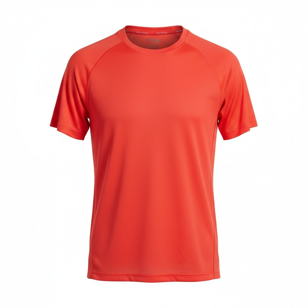 Playera técnica running Saucony Stopwatch Short Sleeve naranja - frente