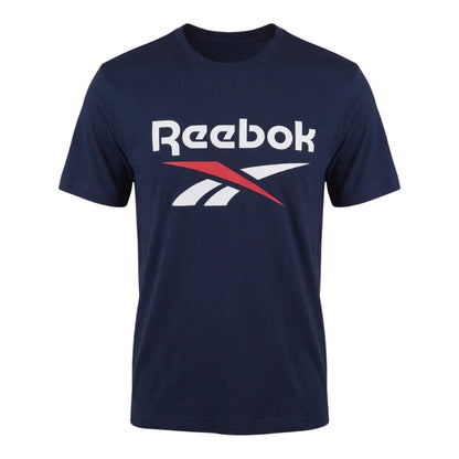 Playera Reebok Logo de Algodón Azul para Hombre