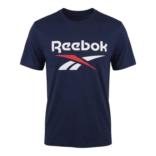 Playera Reebok Logo de Algodón Azul para Hombre