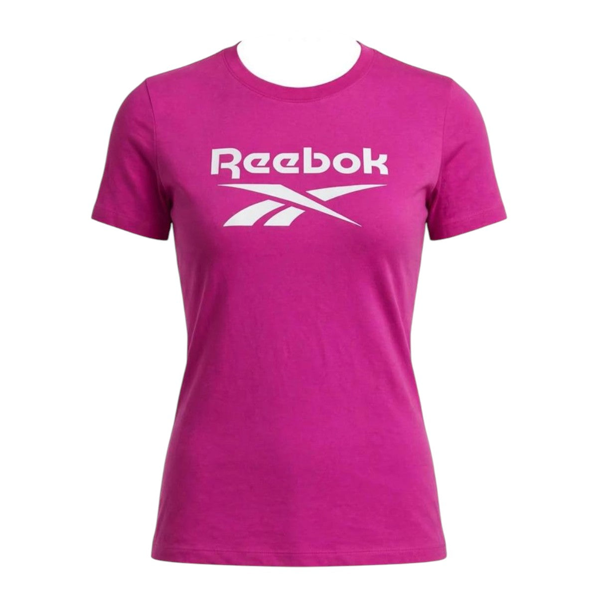 Playera Reebok de Algodón Rosa con Logo Frontal para Mujer