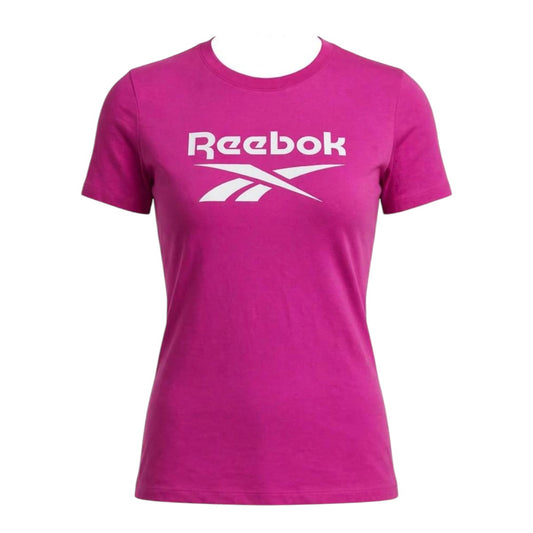 Playera Reebok de Algodón Rosa con Logo Frontal para Mujer