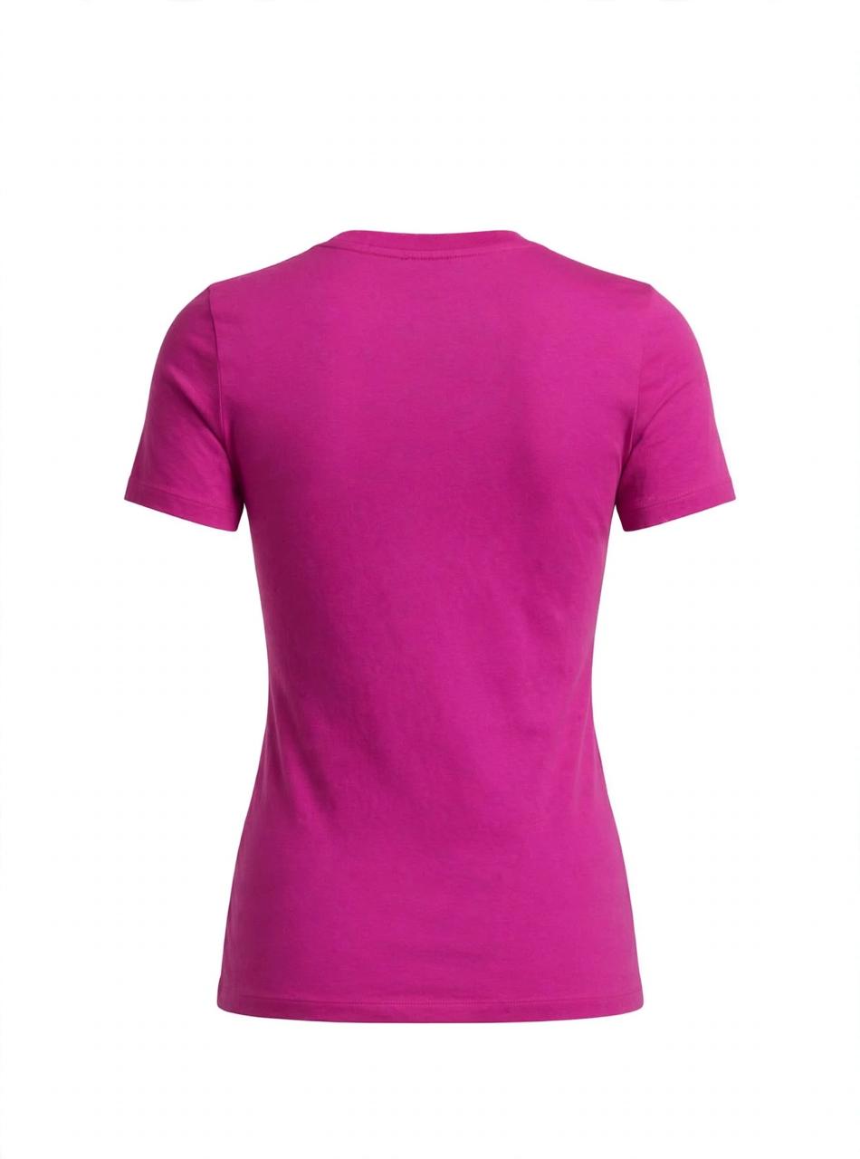 Playera Reebok de Algodón Rosa con Logo Frontal para Mujer - imagen 3