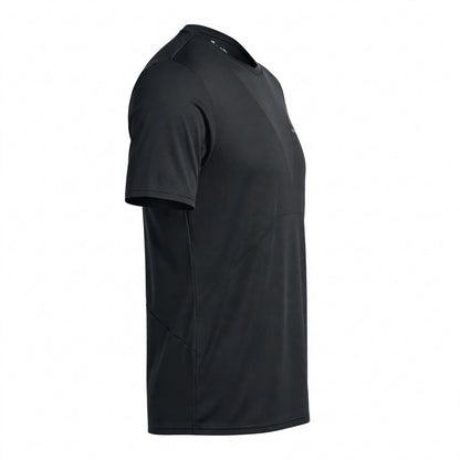Playera Deportiva Under Armour Negra Logo Minimalista