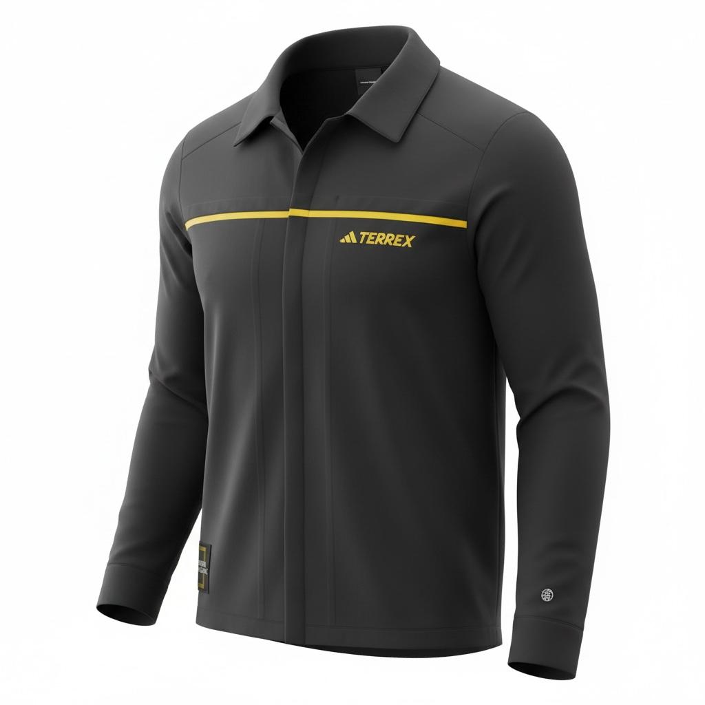 Chamarra Terrex National Geographic negra para hombre - vista lateral