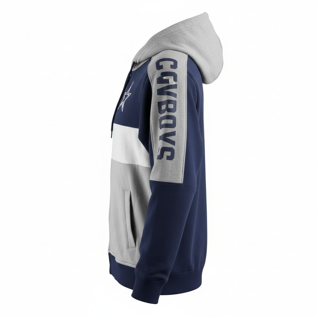 Sudadera Starter Dallas Cowboys Playoffs color block gris - vista 2
