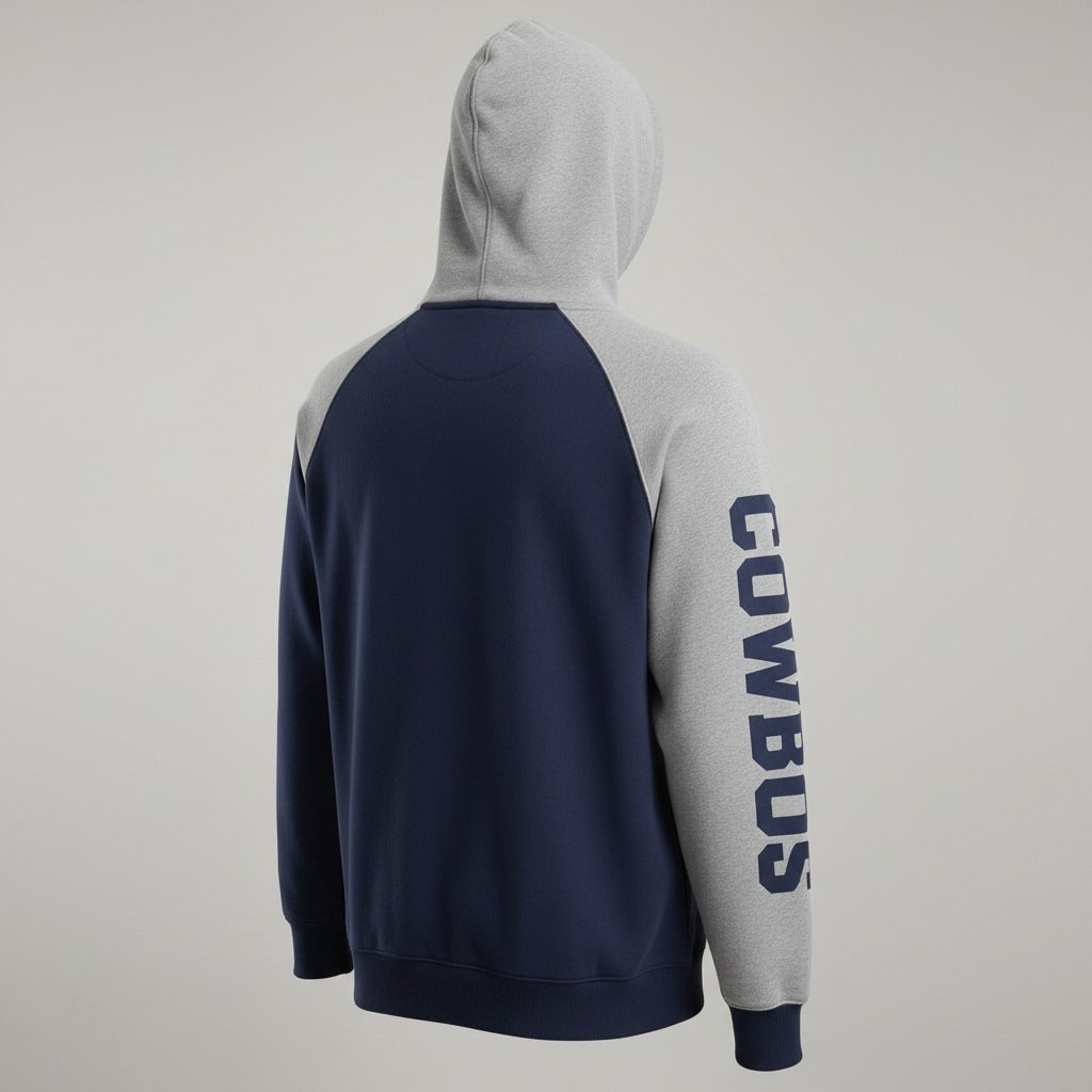 Sudadera Starter Dallas Cowboys Playoffs color block gris - vista 3
