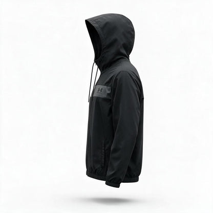 Sudadera Under Armour Negra para Lluvia con Franja Gris - imagen 2