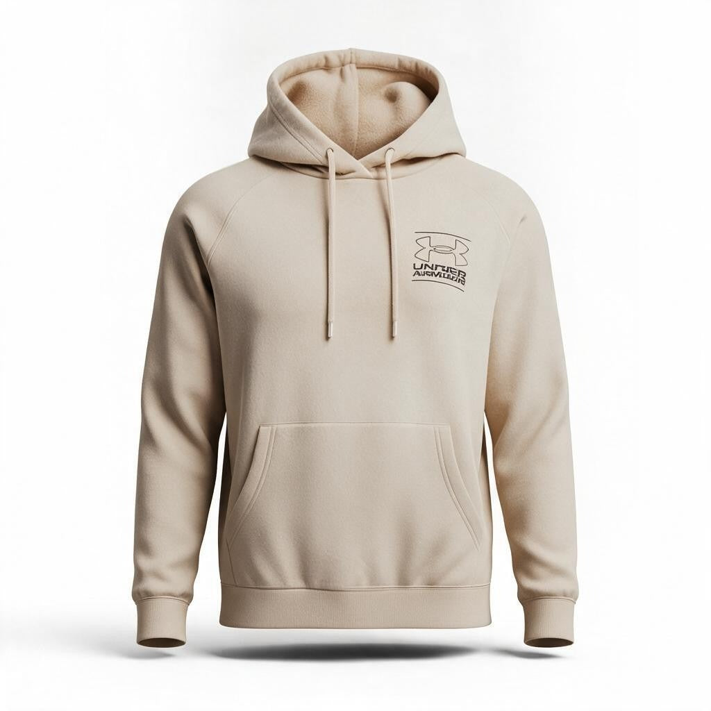 Sudadera Under Armour Beige con Estampado Frontal y Trasero - imagen 1