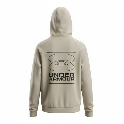 Sudadera Under Armour Beige con Estampado Frontal y Trasero - imagen 3