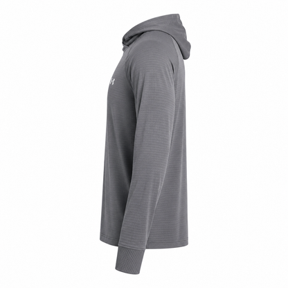 Sudadera Under Armour Raglan Performance gris con capucha para hombre - vista lateral
