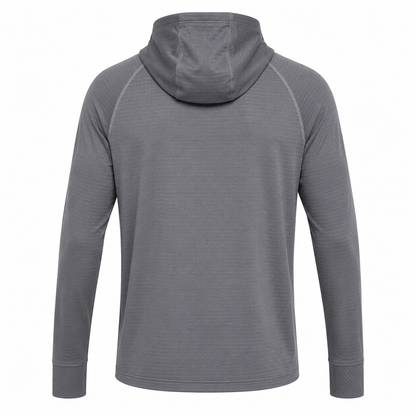 Sudadera Under Armour Raglan Performance gris con capucha para hombre - vista posterior