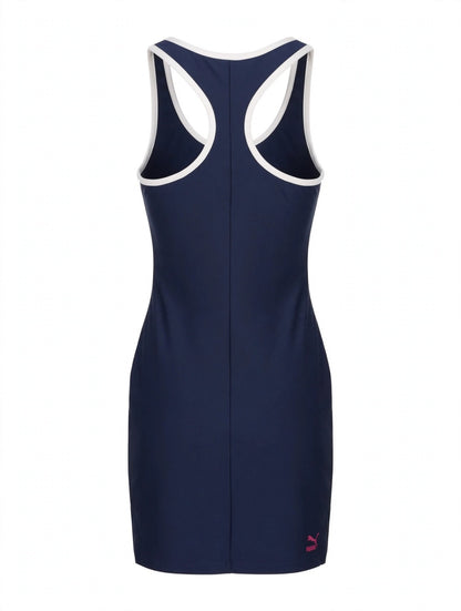 Vestido Puma Casual Azul con Estampado de Rosas para Mujer - imagen 3